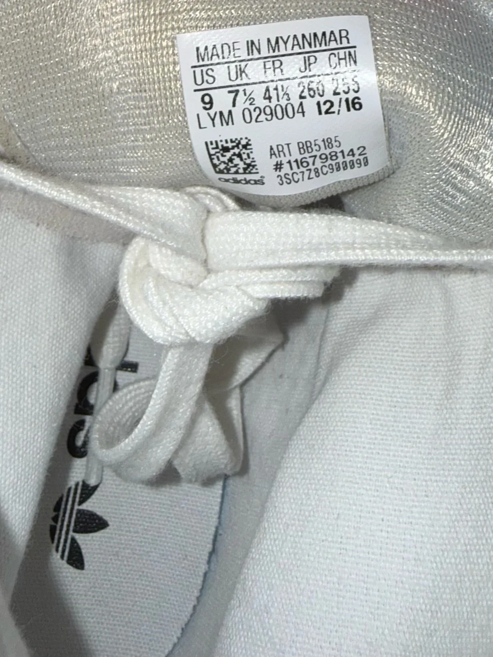 adidas White/grey suede High-Top Sneakers with Black Stripes woman’s size 9